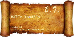 Búz Tamás névjegykártya