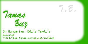 tamas buz business card